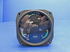 Cessna 310 3-In-1 Gauge Oil Pressure / Temp CHT C662019-0101 WARRANTY (0726-858) picture
