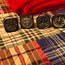 Vintage Aircraft Gauges/Indicators Lot of 4 Aeronautical picture