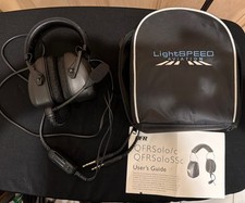 Lightspeed QFR SSc Aviation Headset Dual Plug with Soft Case untested picture