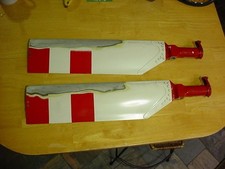 pair HUGHES MD 500 Helicopter Tail ROTOR BLADES P/N 369D21613 DISPLAY ONLY picture