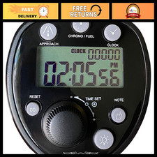Flight Timer for Pilots - Digital Countdown Timer, Stopwatch, & Alarm - Black picture