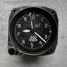 Vintage Kollsman Type C-12 Aircraft Altimeter Gauge MFRS 671BK-900C AF-43-41784 picture