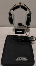 Bose X A10 Aviation Pilot Headset Dual GA Plug w/ Case & New Ear Pads & Mic Muff picture