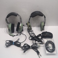 David Clark H10-40 H10-13.4 Aviation Headsets w/ Accessories Lot Tested **READ** picture
