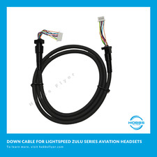 Replacement Down Cable for Lightspeed Zulu Series Aviation Headsets picture