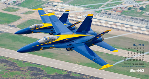 May 2014 SimHQ Calendar - Blue Angels by Steven Serdikoff